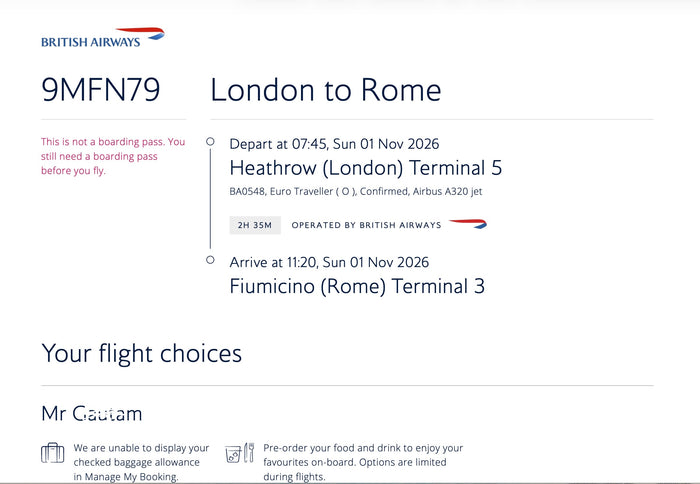 Flight Reservation Assistance